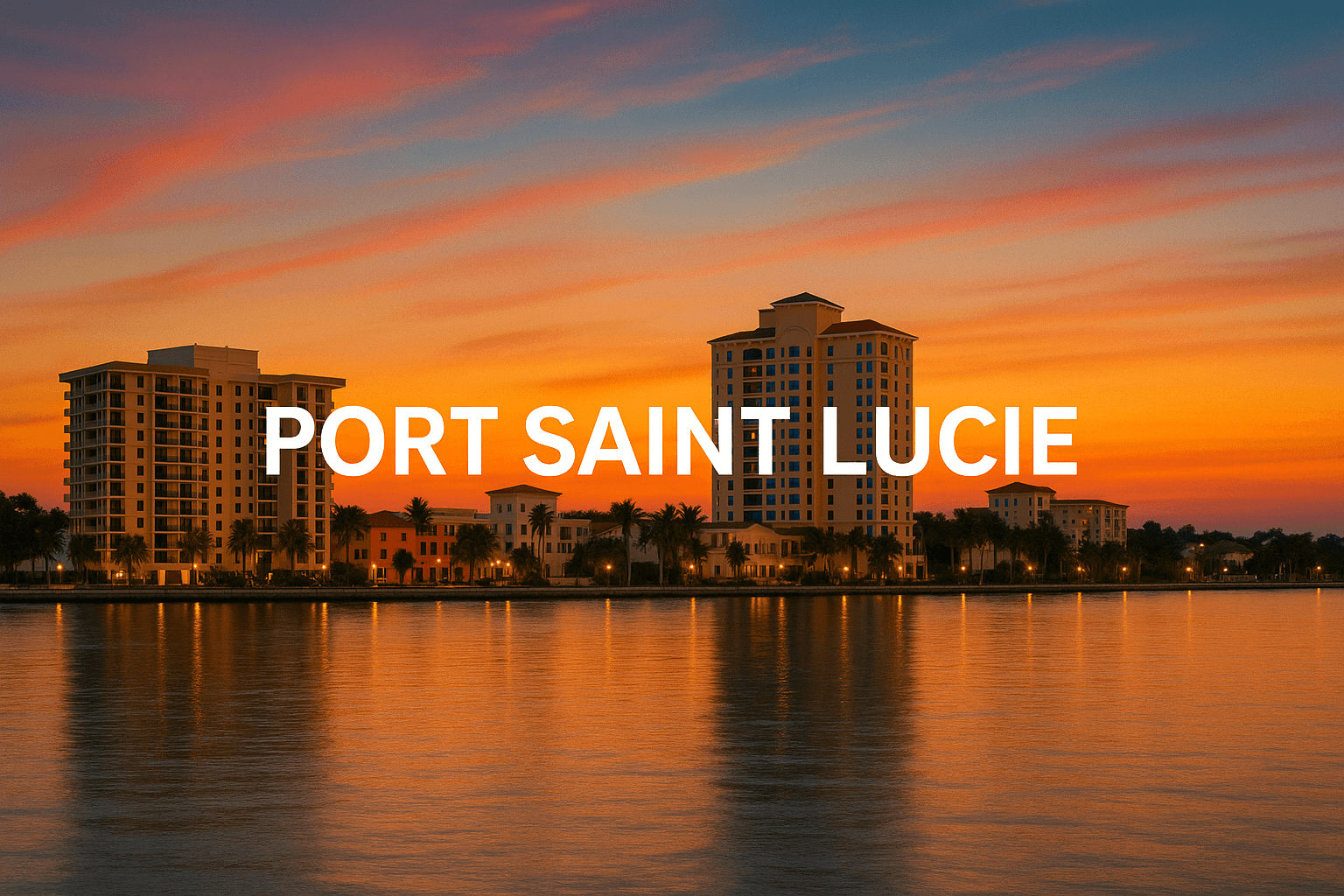 • Peaceful suburban neighborhood in Port St. Lucie with tree-lined streets.